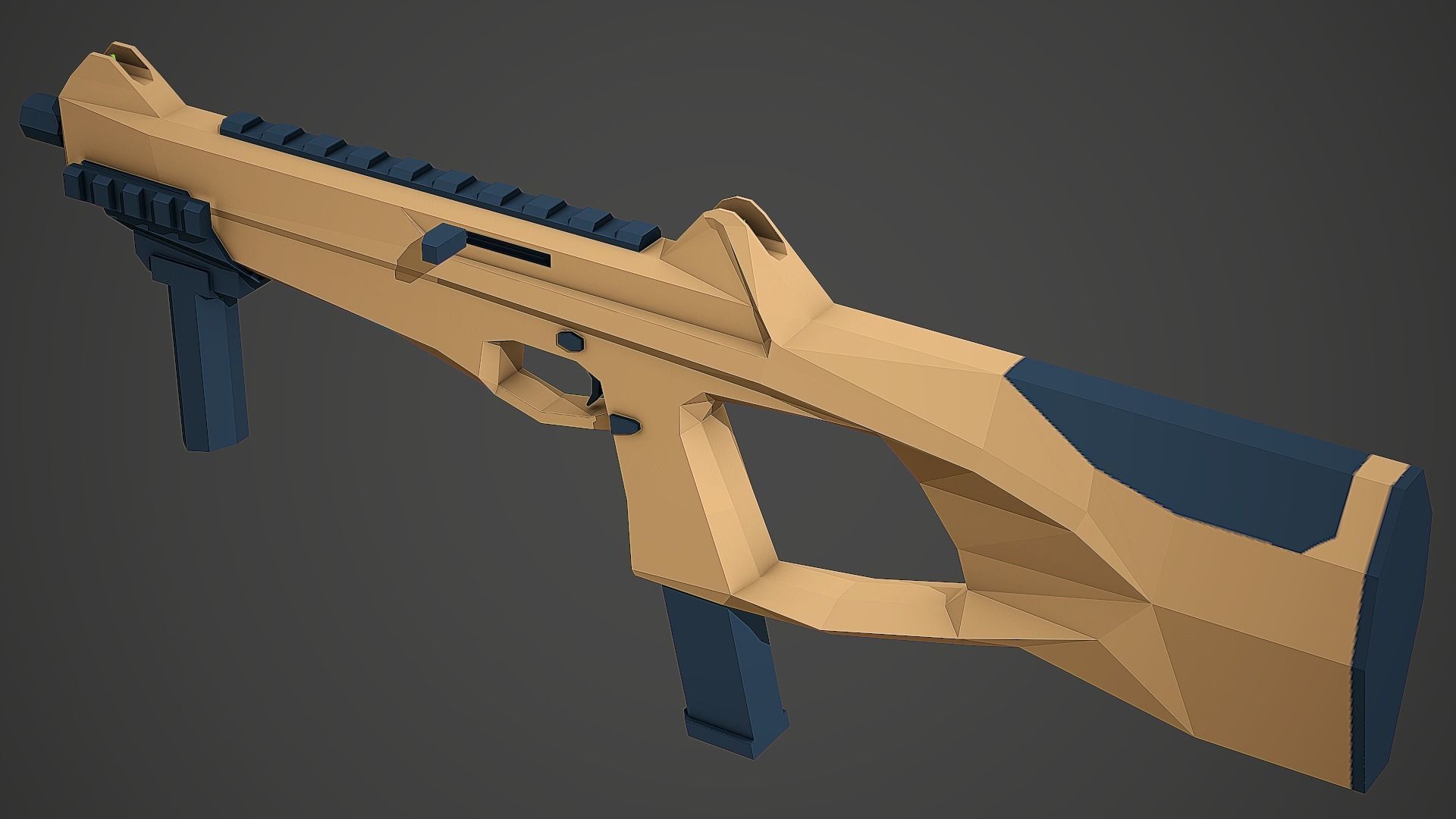 Stylized Beretta MX-4 SMG Low Poly Mobile Ready Low-poly 3D model_1