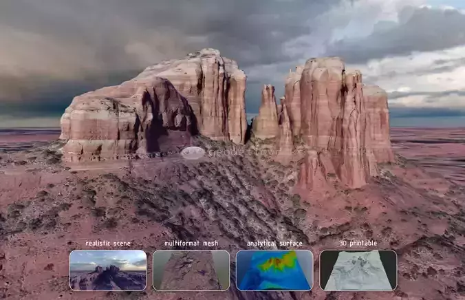 Cathedral Rock Multipurpose Terrain Model