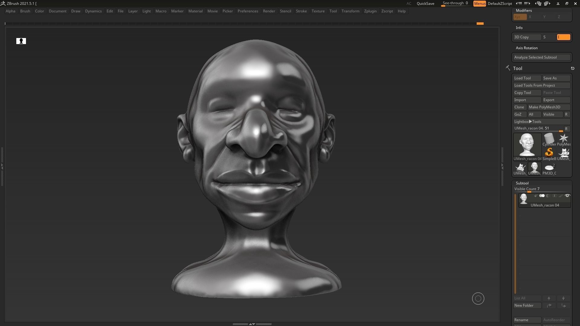 human head modern sculpture 3d print model 106 3D print model_6