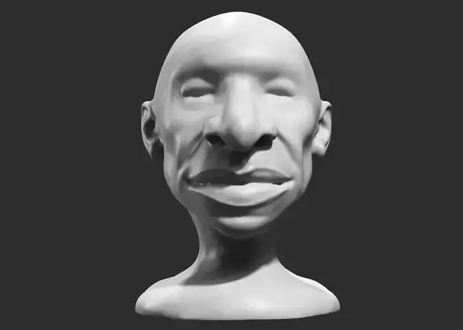human head modern sculpture 3d print model 106 3D print model