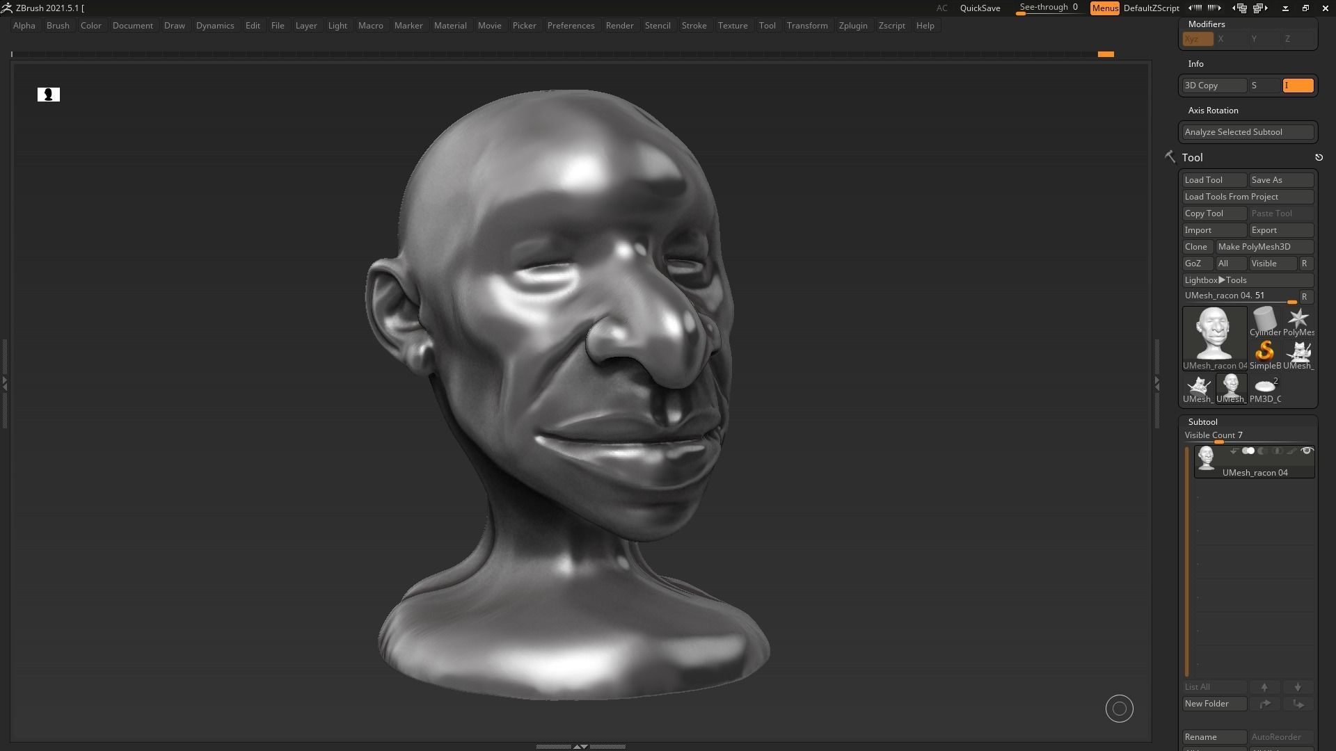 human head modern sculpture 3d print model 106 3D print model_4