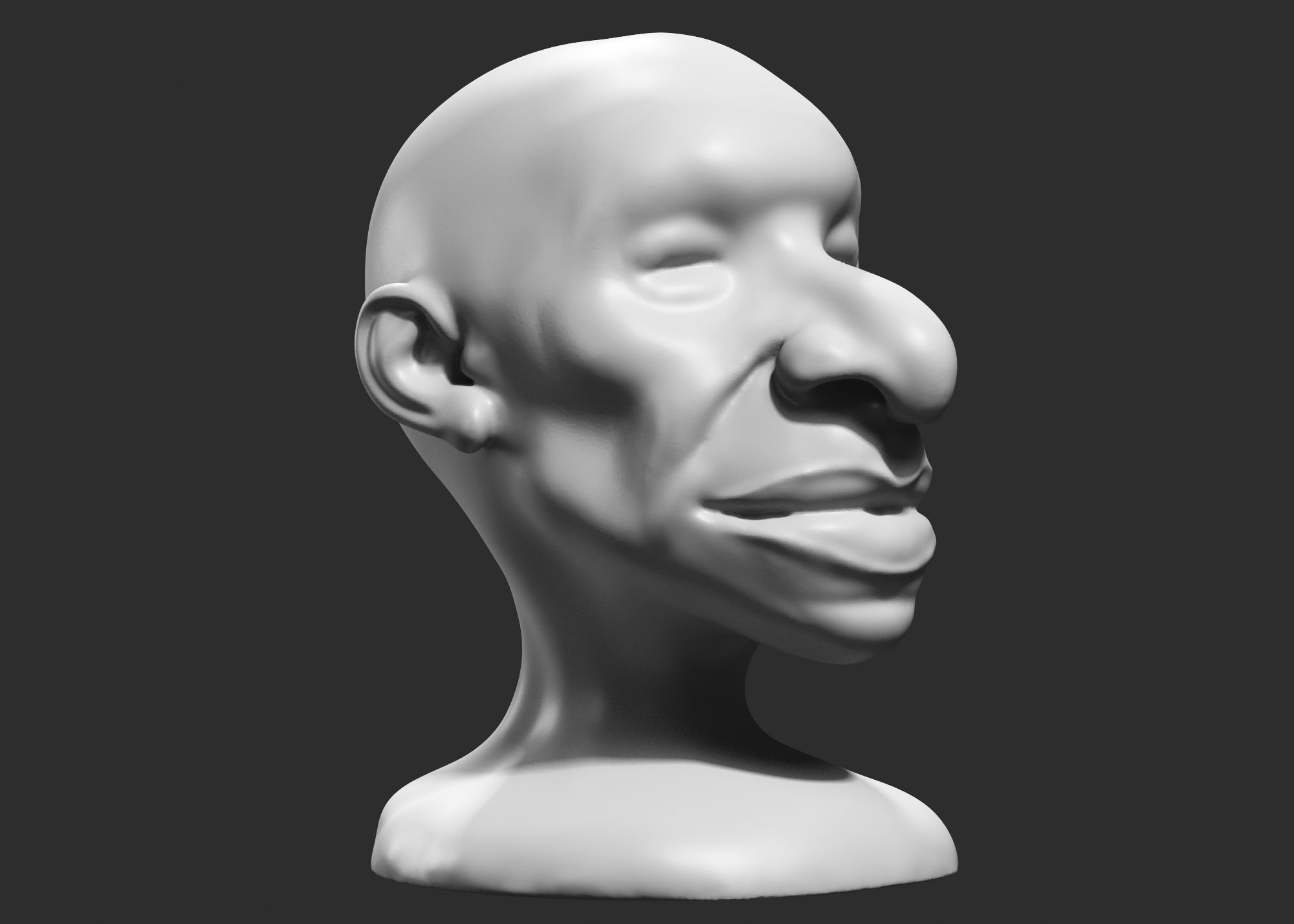 human head modern sculpture 3d print model 106 3D print model_1