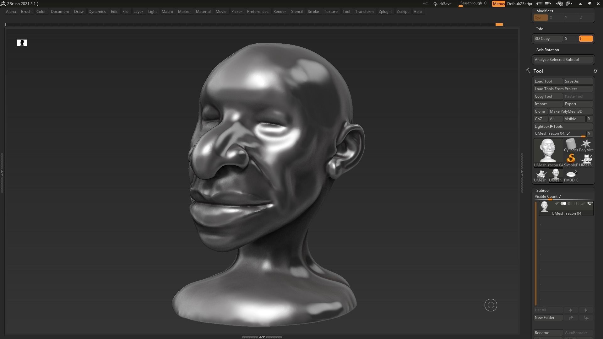 human head modern sculpture 3d print model 106 3D print model_13