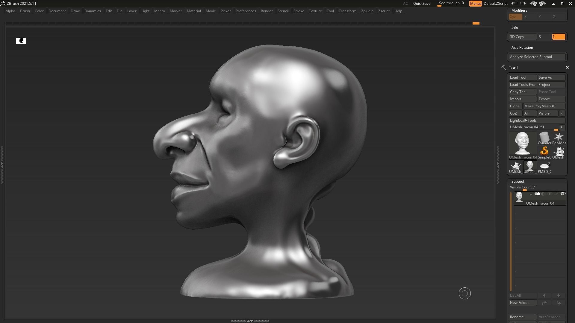 human head modern sculpture 3d print model 106 3D print model_12