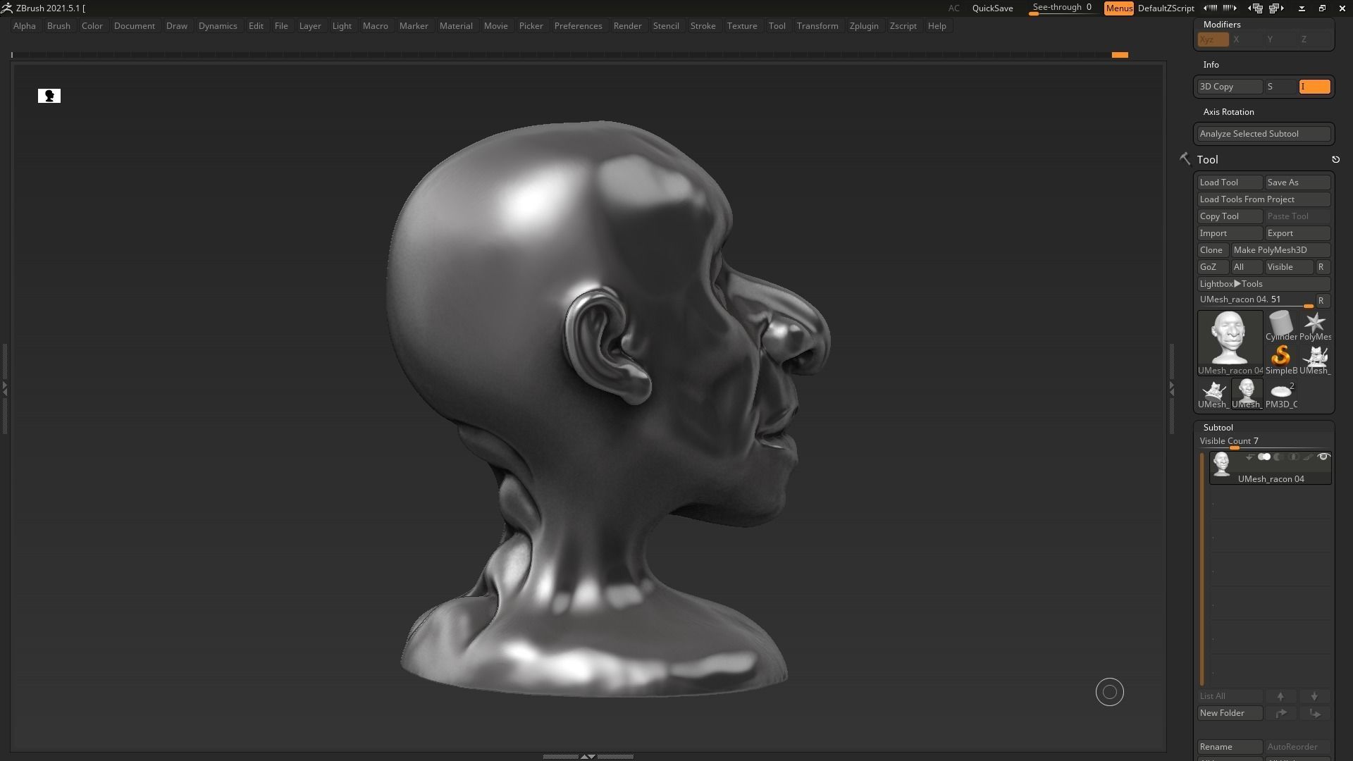 human head modern sculpture 3d print model 106 3D print model_9