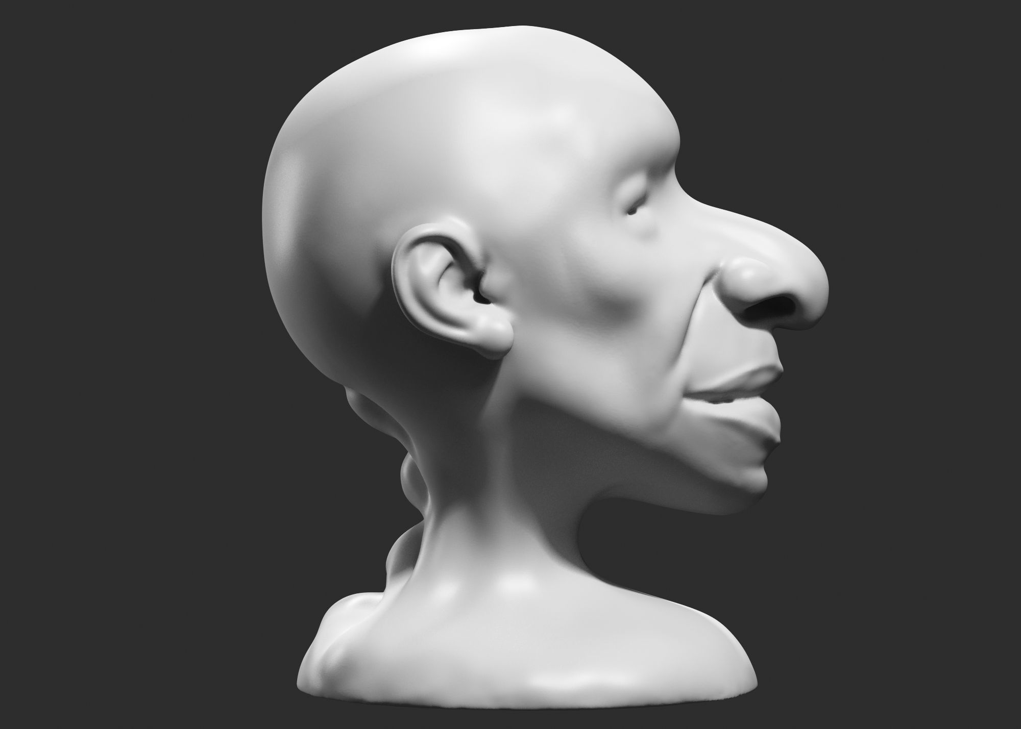 human head modern sculpture 3d print model 106 3D print model_2