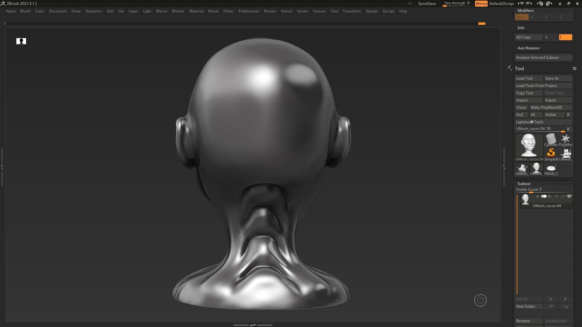 human head modern sculpture 3d print model 106 3D print model_11