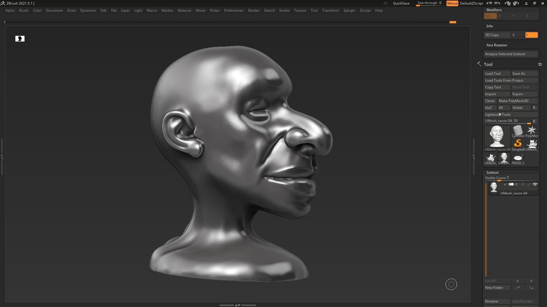 human head modern sculpture 3d print model 106 3D print model_7