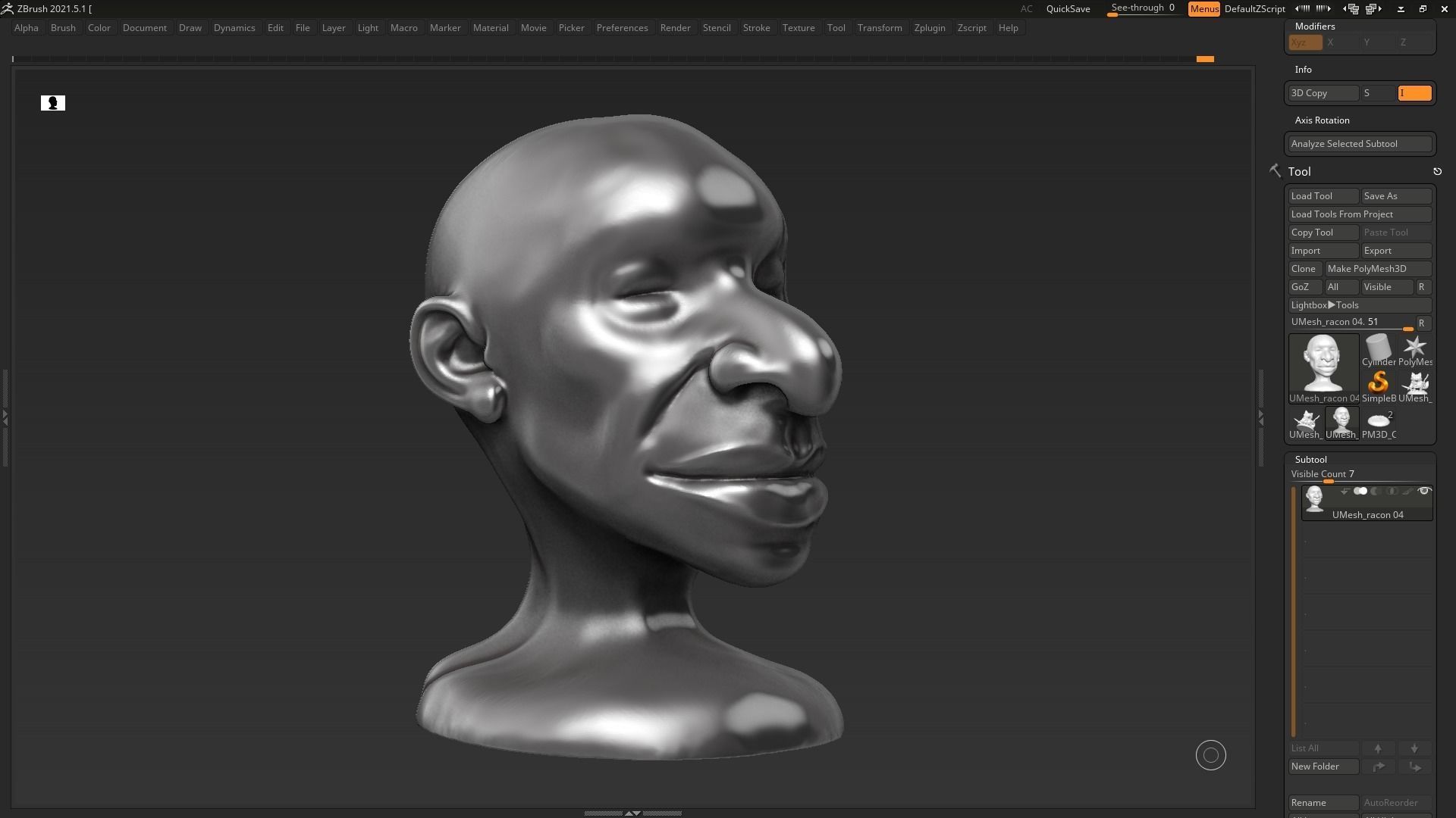 human head modern sculpture 3d print model 106 3D print model_5