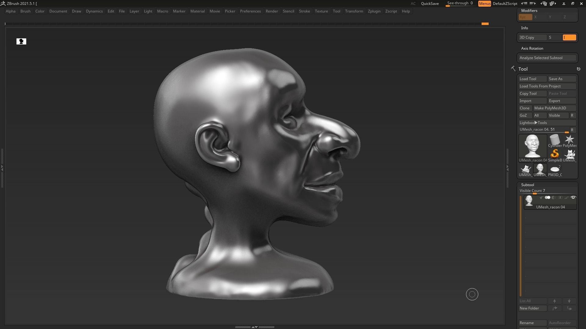 human head modern sculpture 3d print model 106 3D print model_8