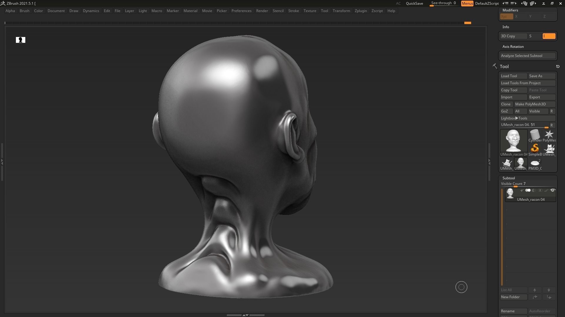 human head modern sculpture 3d print model 106 3D print model_10