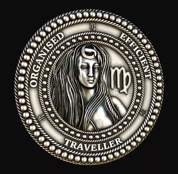 Virgo medal 62mm 3D print model_0