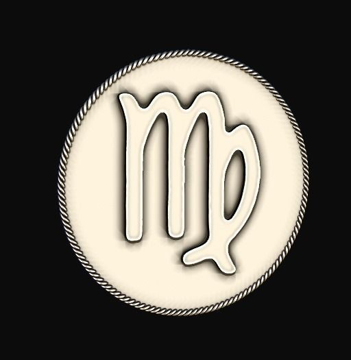 Virgo medal 62mm 3D print model_2