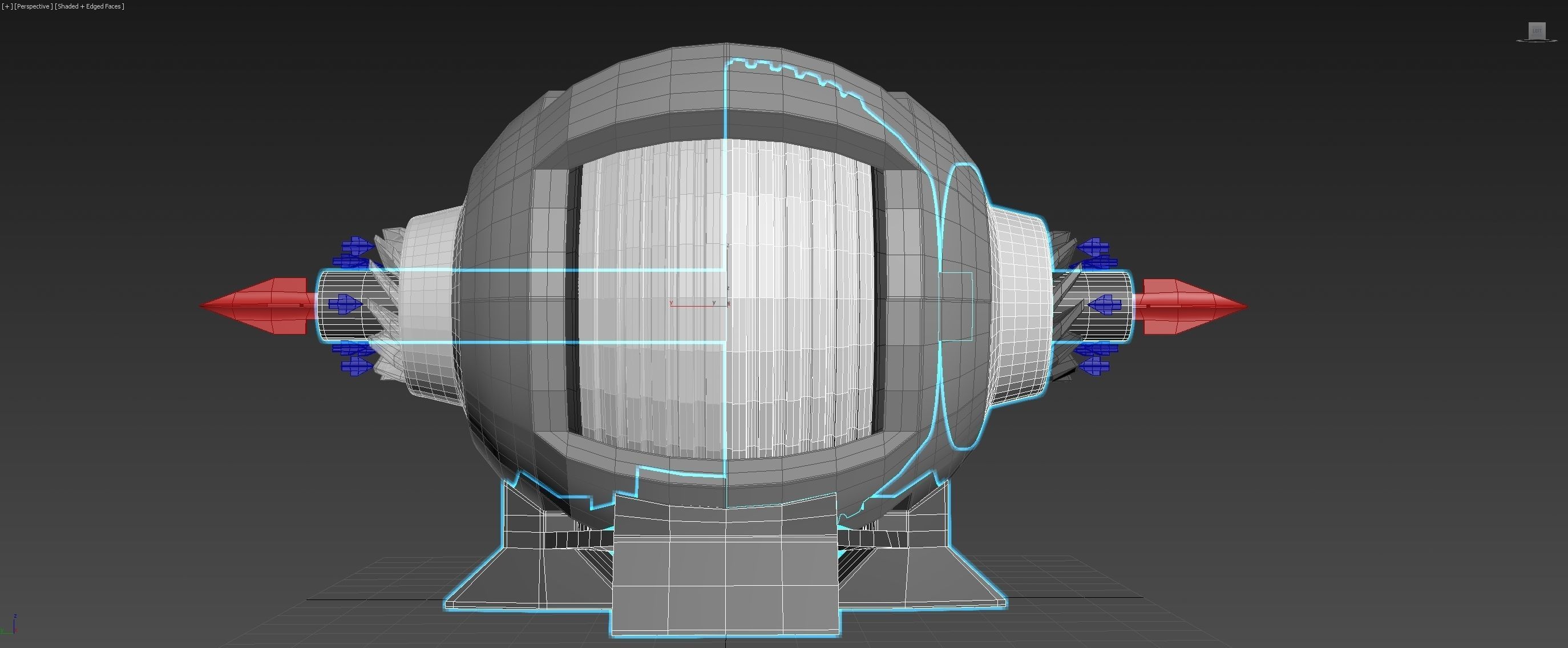 Spherical 3-Gear Tesla Turbine - Concept 3D print model_14