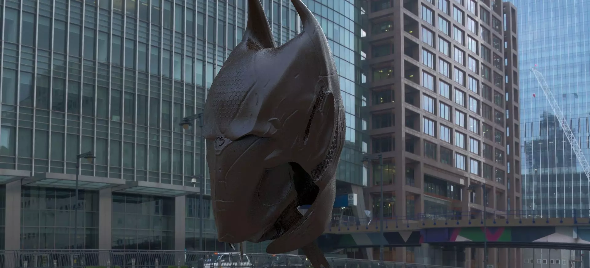 Batman helmet Sci-Fi 3D model_0