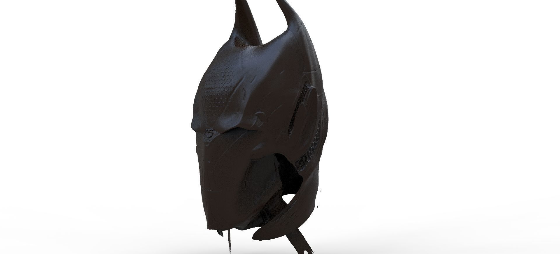 Batman helmet Sci-Fi 3D model_2
