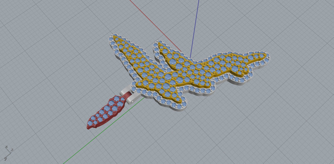 FLOWER SETTING LETTER F 3D print model_4