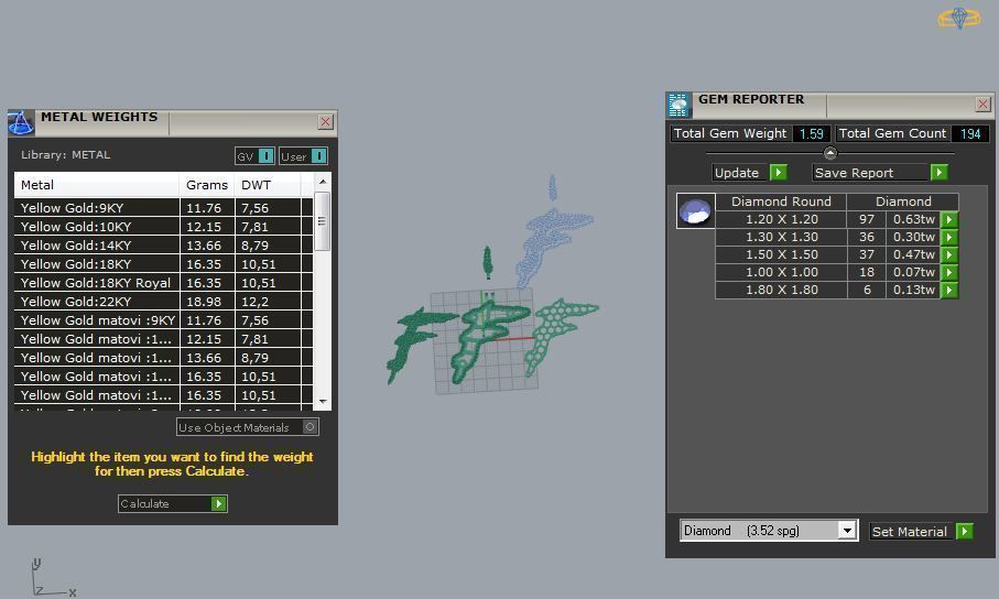 FLOWER SETTING LETTER F 3D print model_2