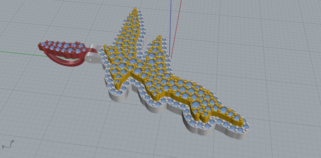 FLOWER SETTING LETTER F 3D print model_3