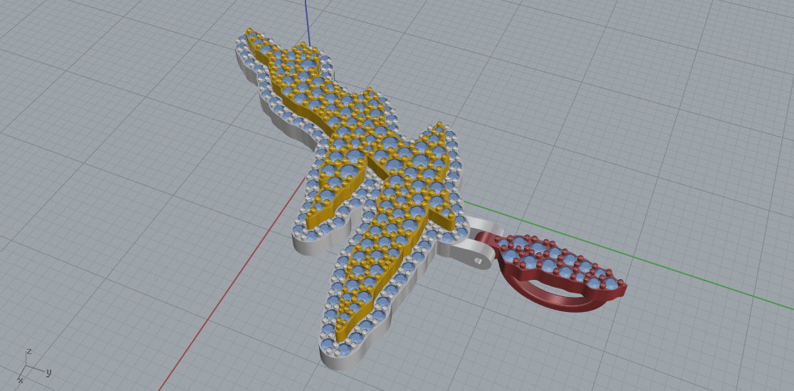 FLOWER SETTING LETTER F 3D print model_5