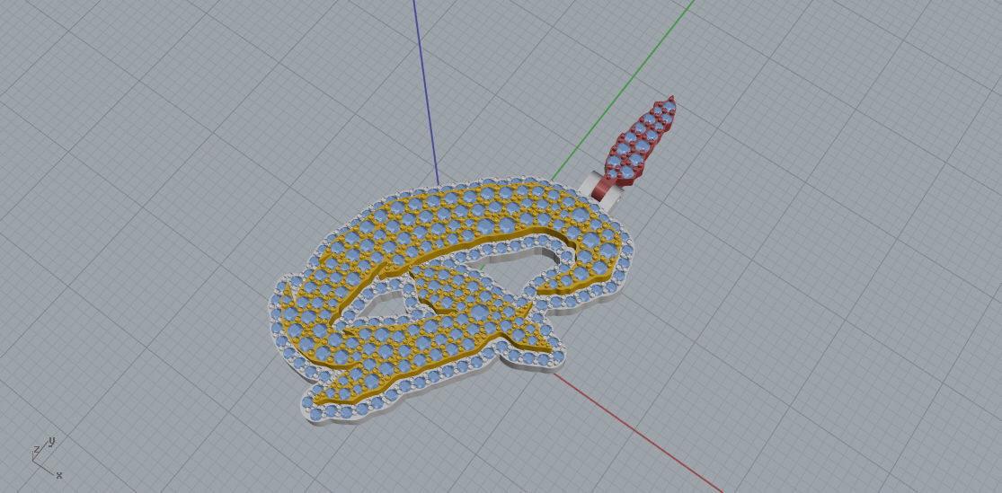 FLOWER SETTING LETTER G 3D print model_6