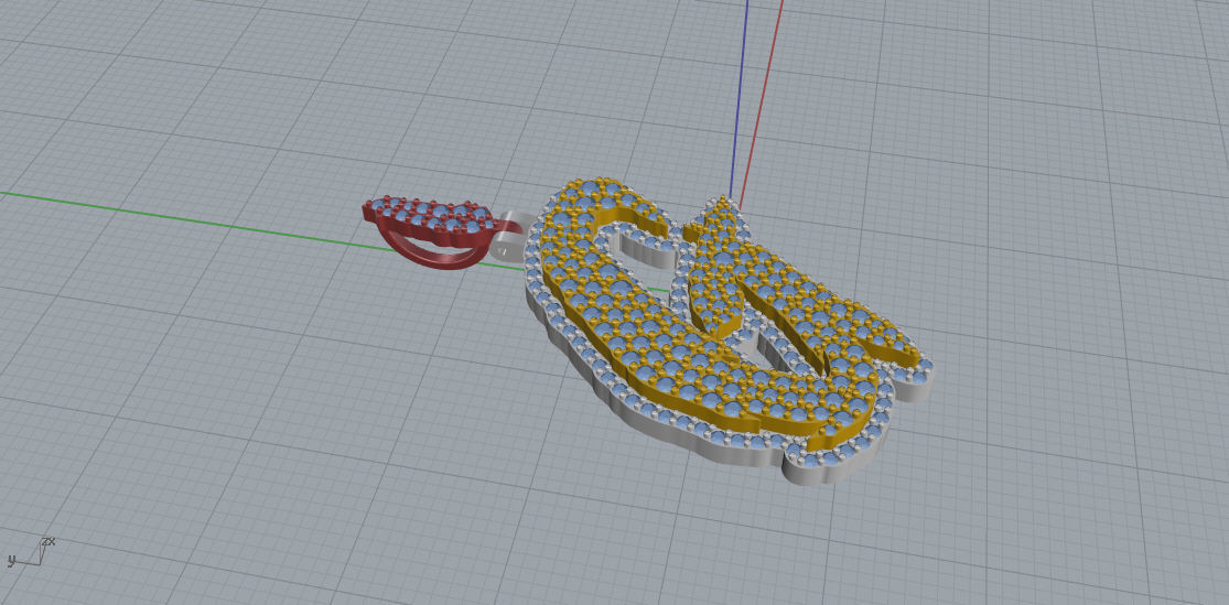 FLOWER SETTING LETTER G 3D print model_3