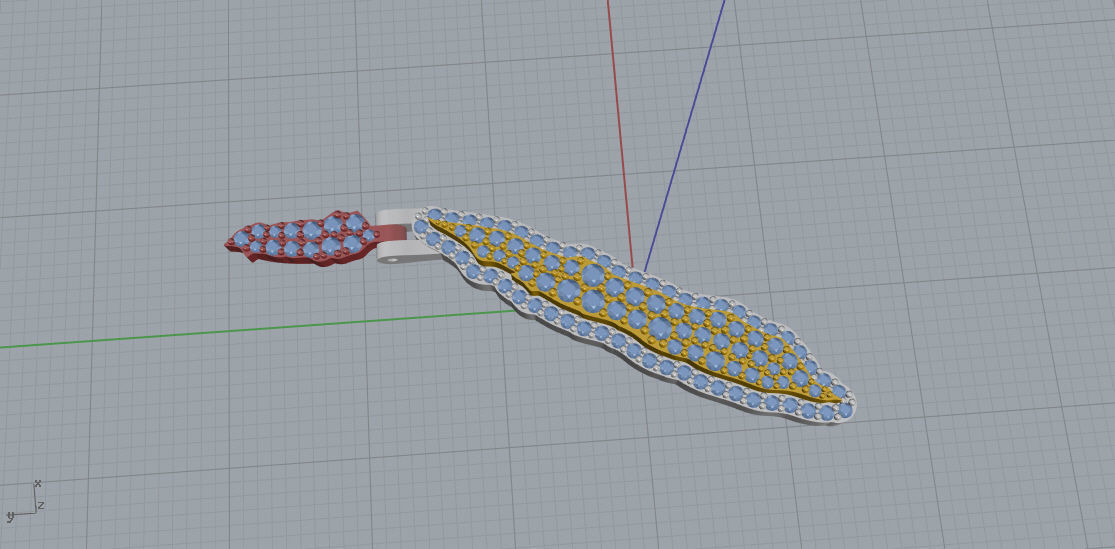 FLOWER SETTING LETTER I 3D print model_3