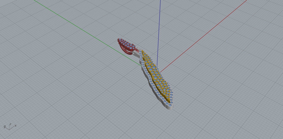 FLOWER SETTING LETTER I 3D print model_1