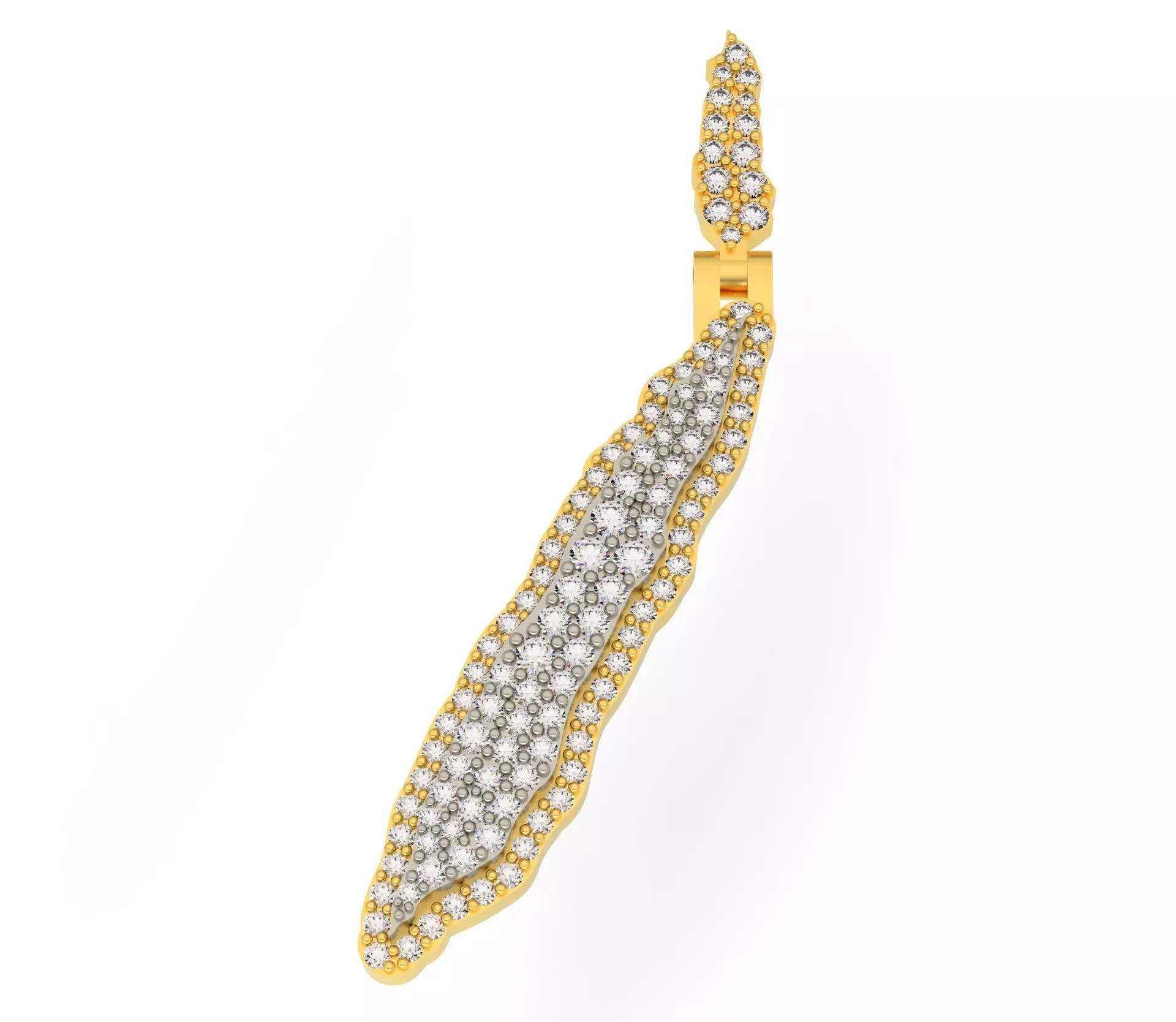 FLOWER SETTING LETTER I 3D print model_0