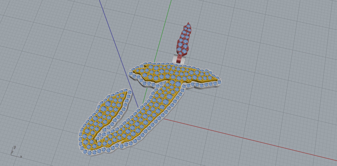FLOWER SETTING LETTER J 3D print model_6