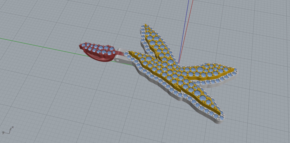 FLOWER SETTING LETTER K 3D print model_3