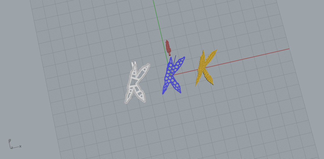 FLOWER SETTING LETTER K 3D print model_9