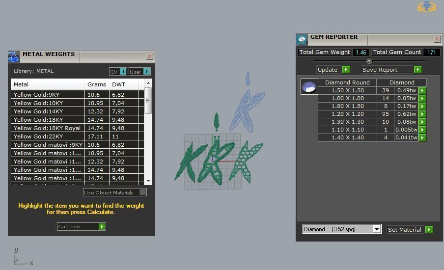 FLOWER SETTING LETTER K 3D print model_2
