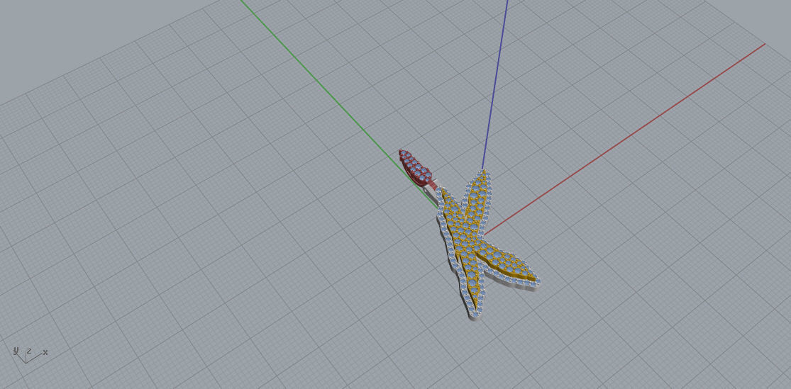 FLOWER SETTING LETTER K 3D print model_1