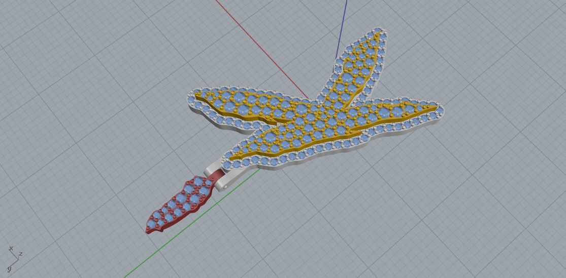 FLOWER SETTING LETTER K 3D print model_4