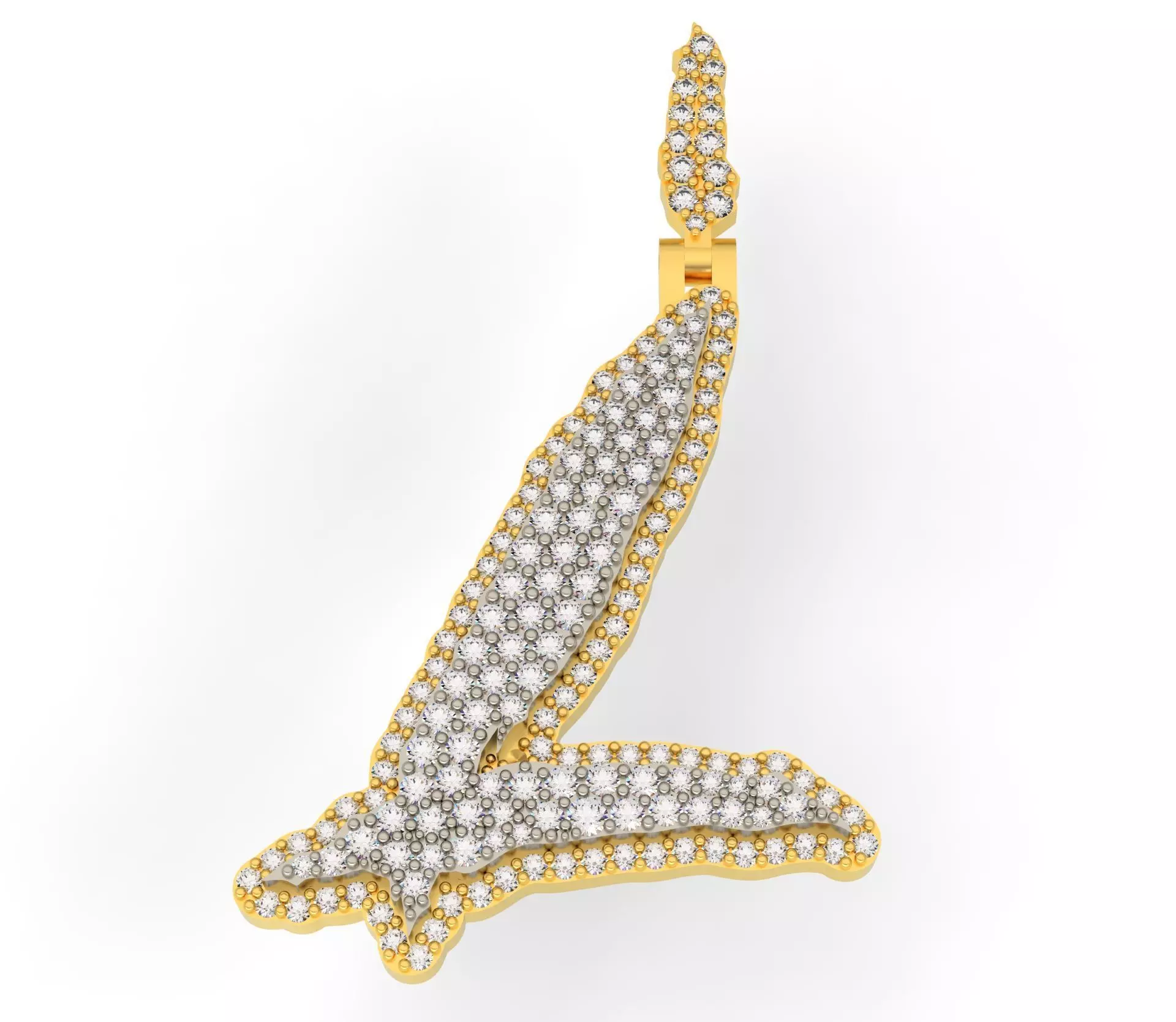 FLOWER SETTING LETTER L 3D print model_0