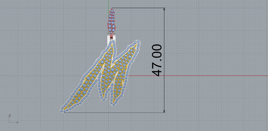 FLOWER SETTING LETTER M 3D print model_7