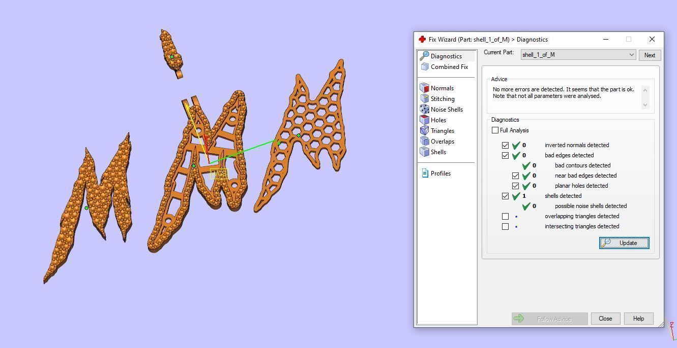 FLOWER SETTING LETTER M 3D print model_10