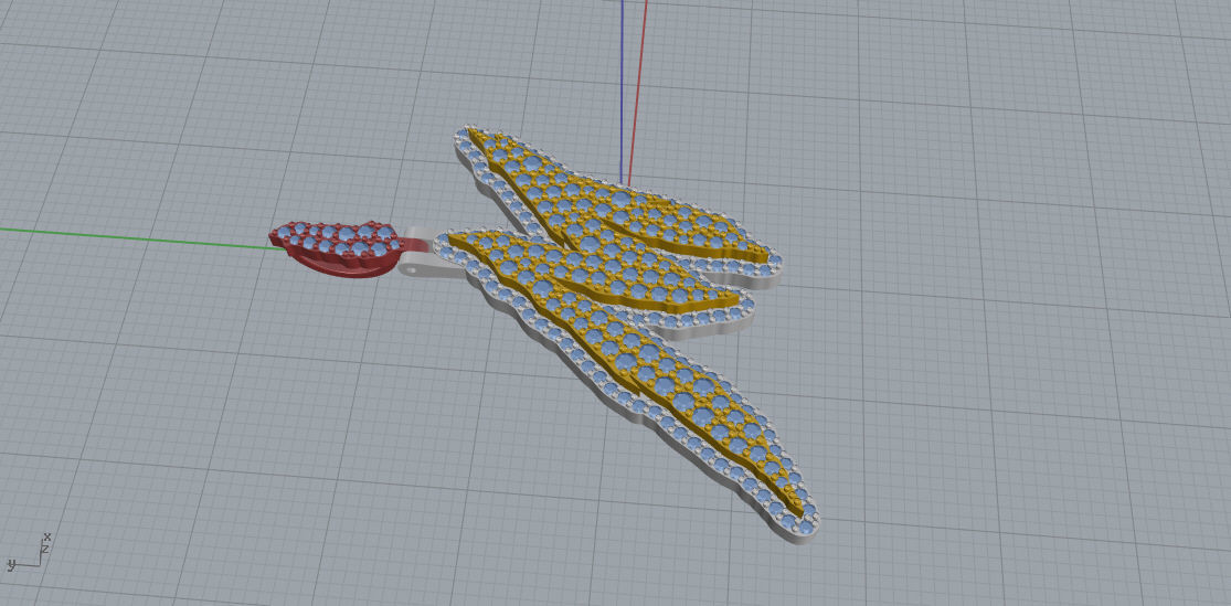 FLOWER SETTING LETTER M 3D print model_3