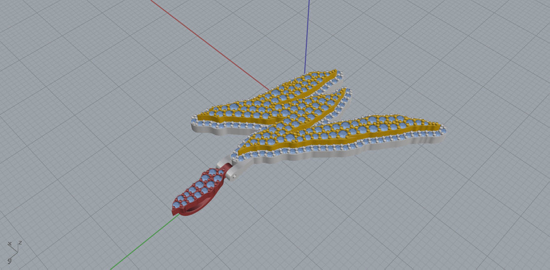 FLOWER SETTING LETTER M 3D print model_4