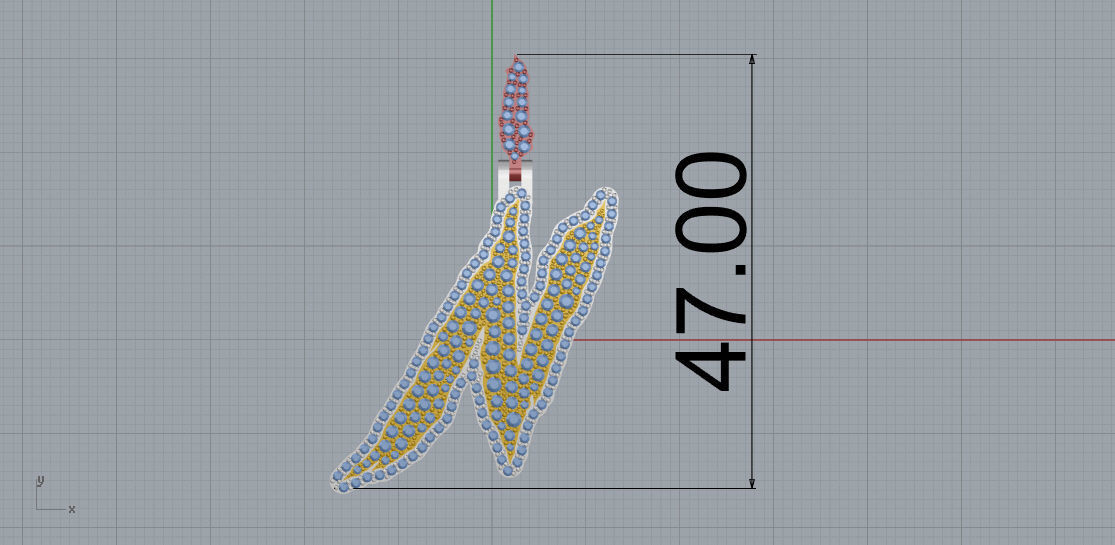 FLOWER SETTING LETTER N 3D print model_7