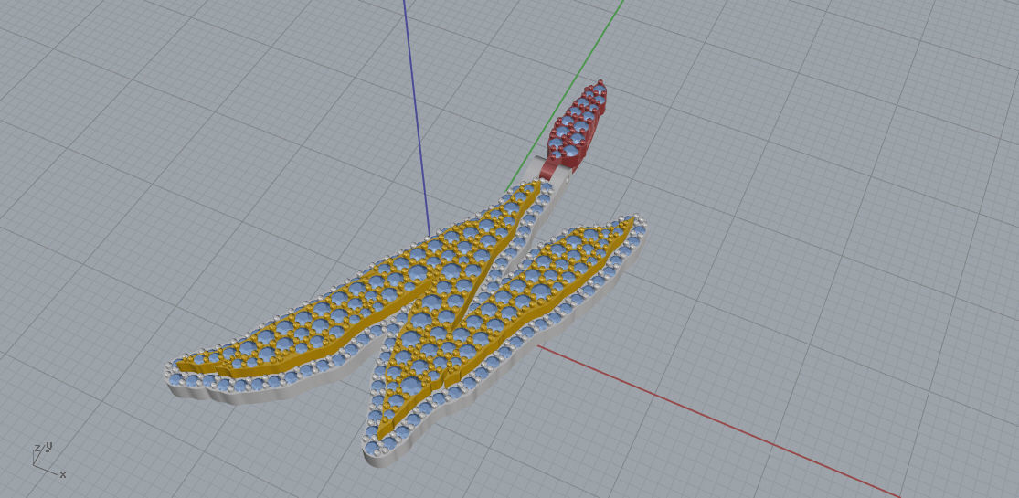 FLOWER SETTING LETTER N 3D print model_6