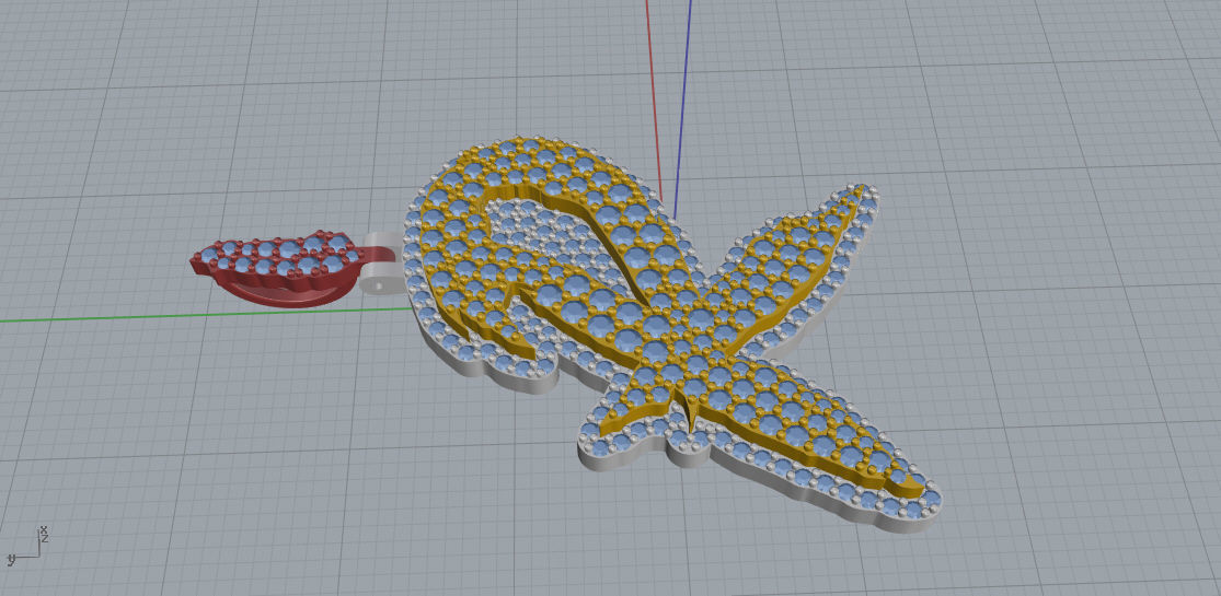 FLOWER SETTING LETTER R 3D print model_3