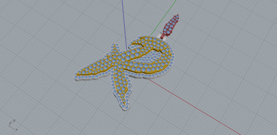 FLOWER SETTING LETTER R 3D print model_6