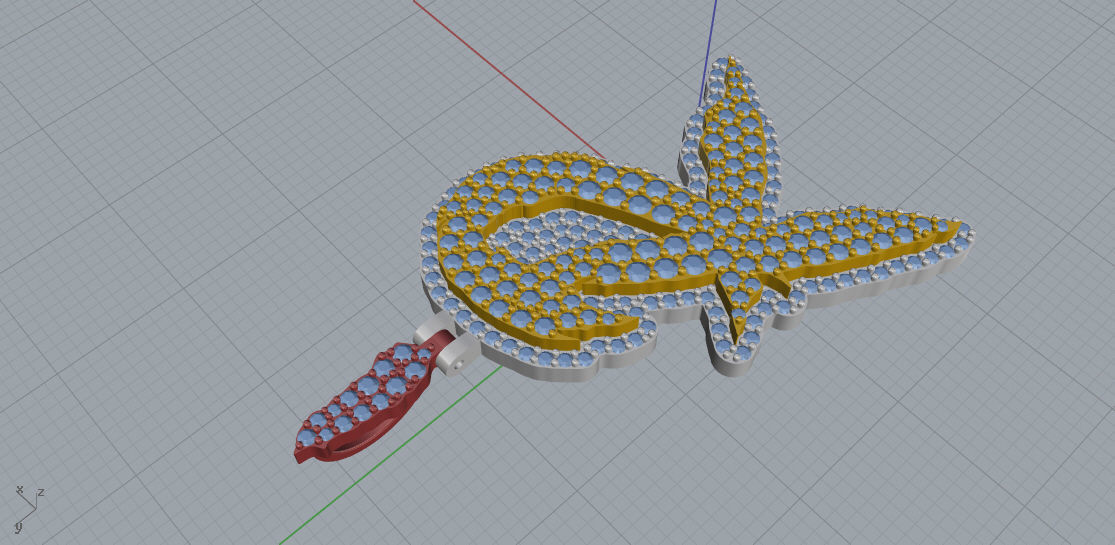 FLOWER SETTING LETTER R 3D print model_4