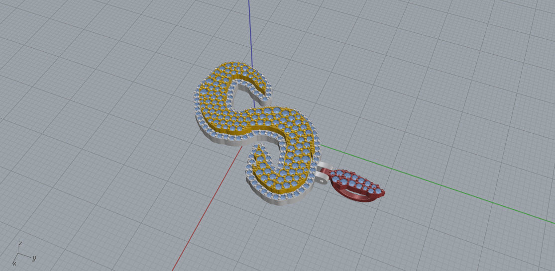 FLOWER SETTING LETTER S 3D print model_5