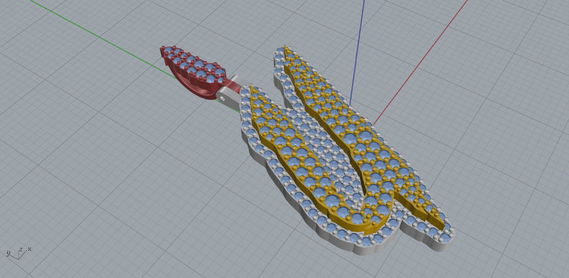 FLOWER SETTING LETTER U 3D print model_3