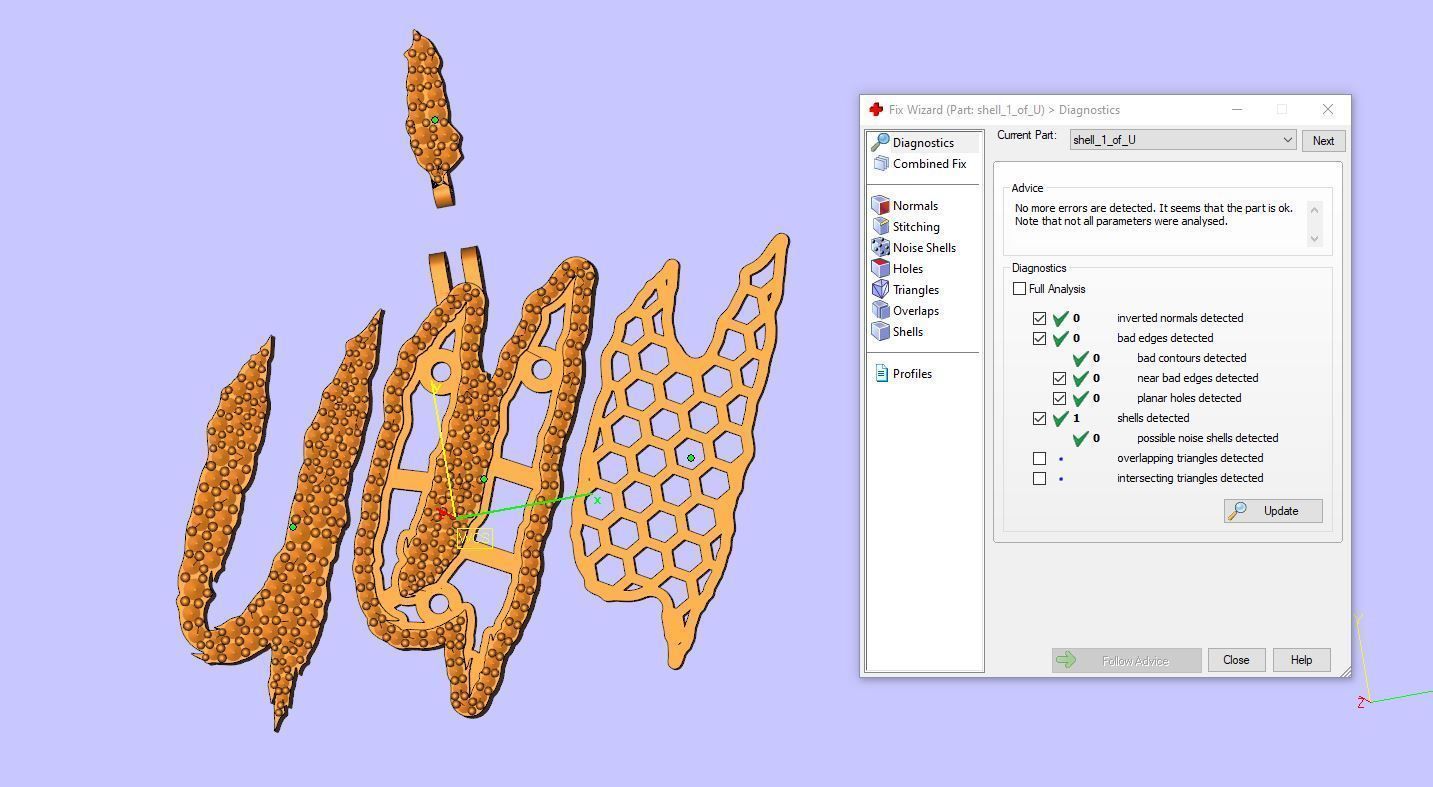 FLOWER SETTING LETTER U 3D print model_9