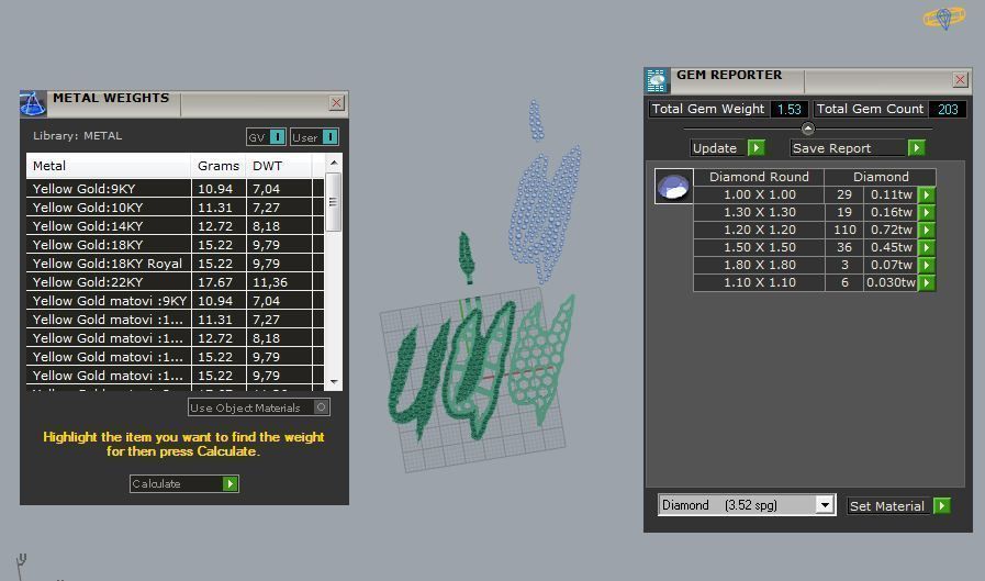 FLOWER SETTING LETTER U 3D print model_2