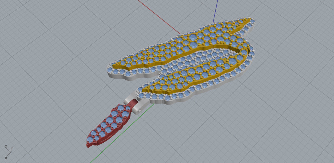 FLOWER SETTING LETTER U 3D print model_4